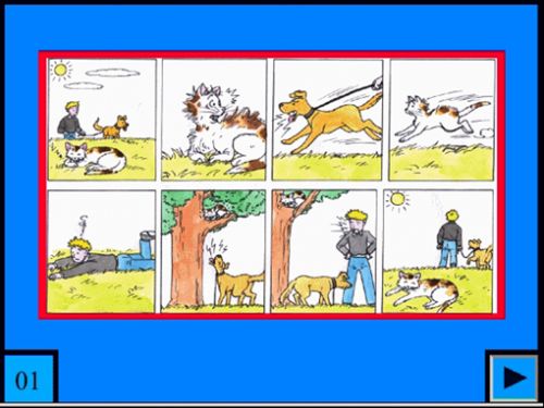 Figure 1: Example of narrative production task (© Hermans et al., 2007)
